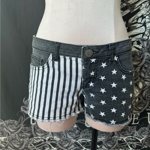 No boundaries Stars and Stripes grey shorts